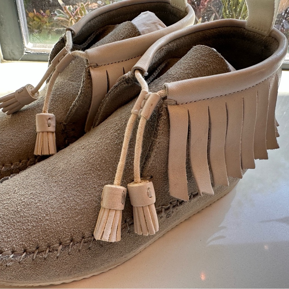 Rag & Bone Beige Ankle Boots with Fringe